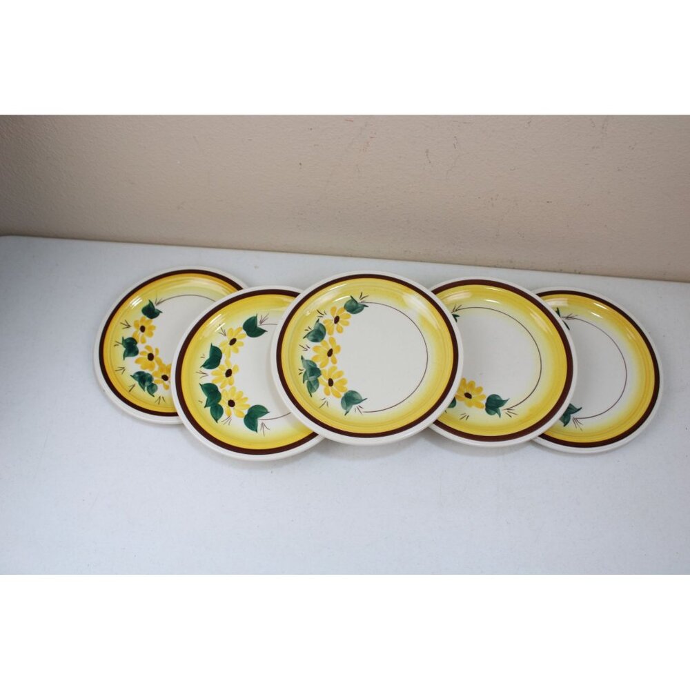 6 Vernon Kilns Brown Eyed Susan Bread Plate Vernonware 93642